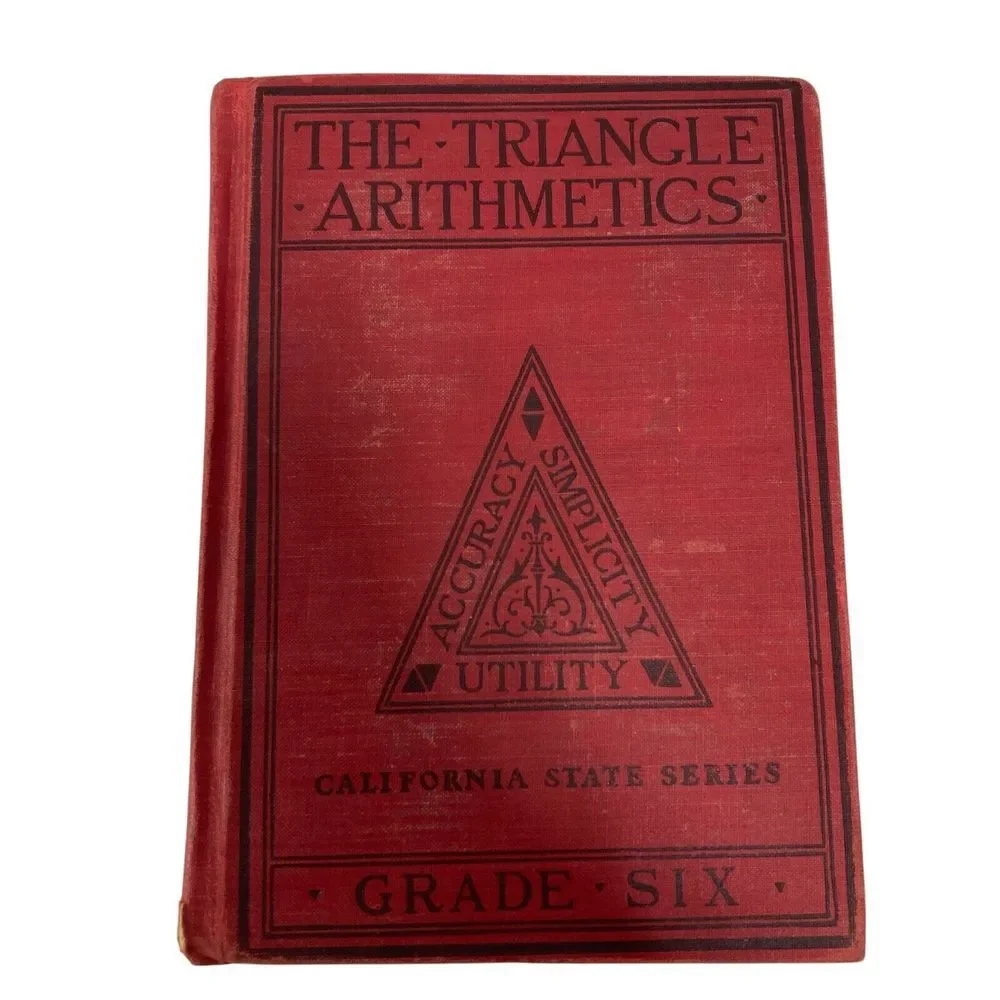 3  Children's Math Books The Triangle Arithmetics Grade‎ 5 & 6 & 8 Math CA State
